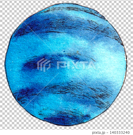 海王星水彩插圖 140333240