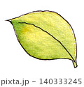 水彩イラスト　葉　緑 140333245