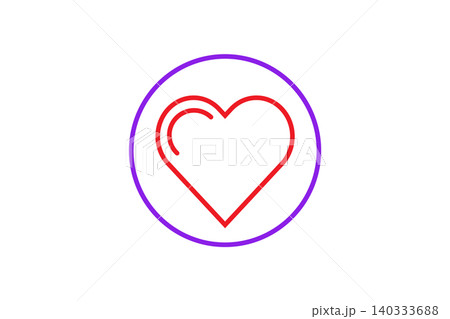 Red Heart Icon Inside Purple Circle Love, Like, Favorite Symbol For Social Media And Design Red Heart Icon Inside Purple Circle Love, Like, Favorite Symbol For Social Media And Design 140333688