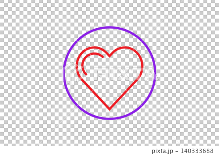 Red Heart Icon Inside Purple Circle Love, Like, Favorite Symbol For Social Media And Design Red Heart Icon Inside Purple Circle Love, Like, Favorite Symbol For Social Media And Design 140333688