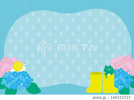 雨の日の風景　背景イラスト 140333723