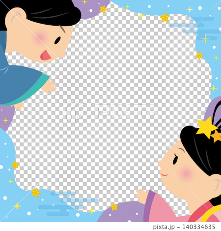 A frame depicting Orihime and Hikoboshi on Tanabata. A frame depicting Orihime and Hikoboshi on Tanabata. 140334635