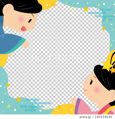 A frame depicting Orihime and Hikoboshi on Tanabata. A frame depicting Orihime and Hikoboshi on Tanabata. 140334636