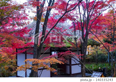 京都嵯峨野の寺院の楓の紅葉 京都嵯峨野の寺院の楓の紅葉 140335243