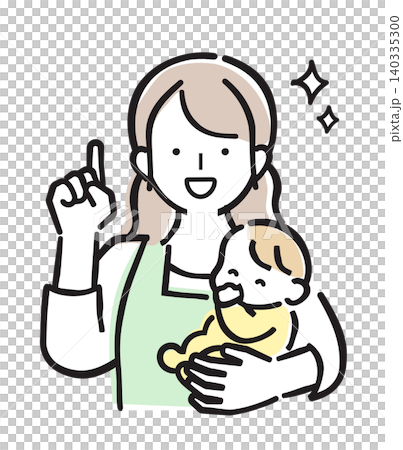 Gentle pastel colors for a mother holding her baby. Gentle pastel colors for a mother holding her baby. 140335300