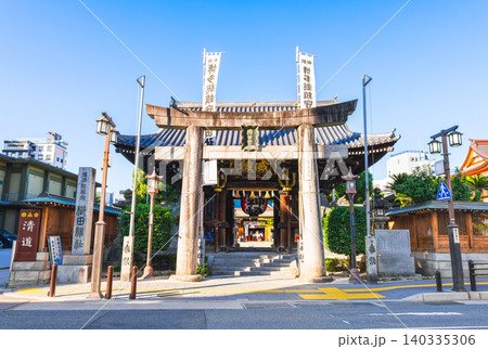 福岡 博多祇園山笠の神事を司る櫛田神社 福岡 博多祇園山笠の神事を司る櫛田神社 140335306