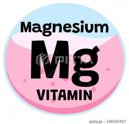 Magnesium Vitamin Icon in Flat Vector Style 140335457
