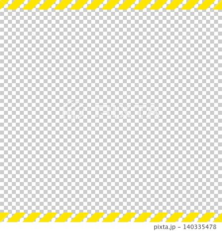 手描きの黄色の斜めストライプのフレームのイラスト - シンプルでかわいい文字スペースのある背景素材 140335478
