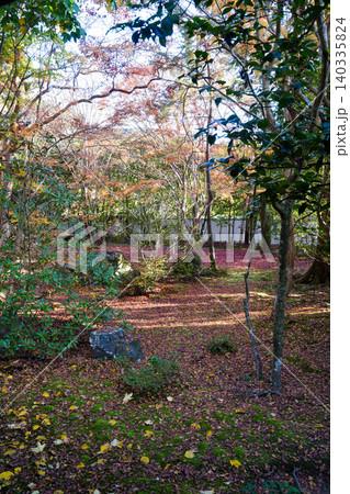 京都洛北上高野の寺院の紅葉した庭園 京都洛北上高野の寺院の紅葉した庭園 140335824