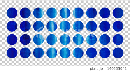 A set of round texture elements featuring blue paint on a canvas; vector illustrations for collages and backgrounds. A set of round texture elements featuring blue paint on a canvas; vector illustrations for collages and backgrounds. 140335941