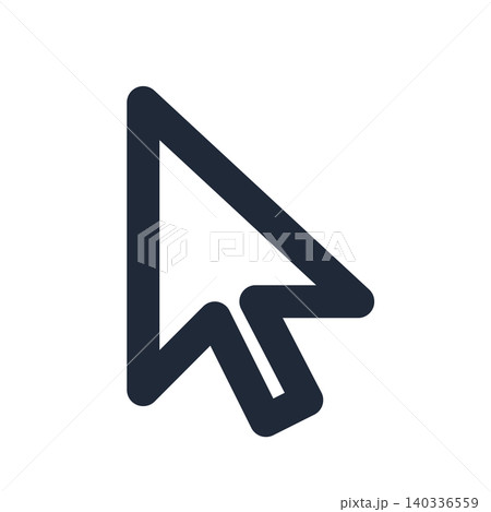 クリックカーソル 線画アイコン クリックカーソル 線画アイコン 140336559