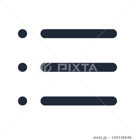 リスト表示 線画アイコン リスト表示 線画アイコン 140336646