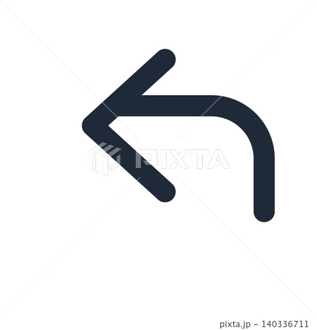 返信矢印 線画アイコン 返信矢印 線画アイコン 140336711