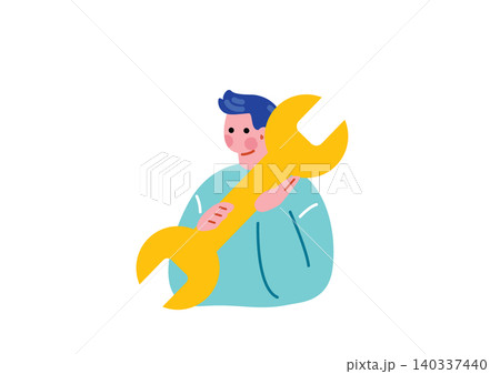 エンジニア男性のイラスト エンジニア男性のイラスト 140337440