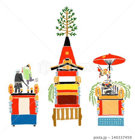 祇園祭 橋弁慶山・北観音山・浄妙山 祇園祭 橋弁慶山・北観音山・浄妙山 140337459