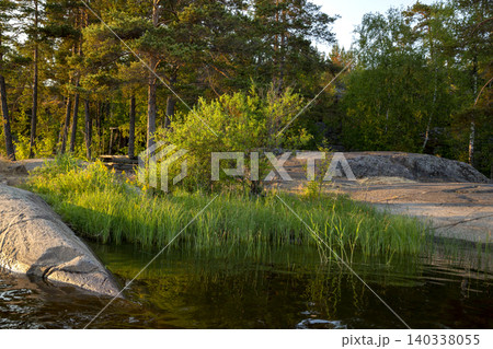 View of the skerries on Lake Ladoga View of the skerries on Lake Ladoga 140338055