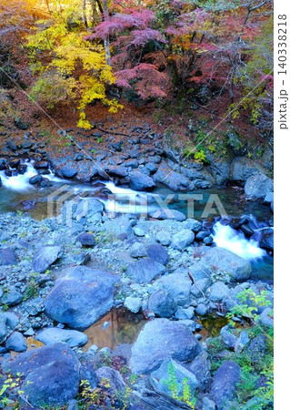 【神奈川県】紅葉に染まる早戸川渓谷 【神奈川県】紅葉に染まる早戸川渓谷 140338218