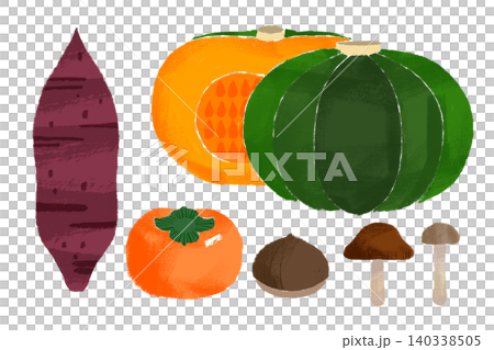 Hand-drawn illustration of autumn vegetables Hand-drawn illustration of autumn vegetables 140338505