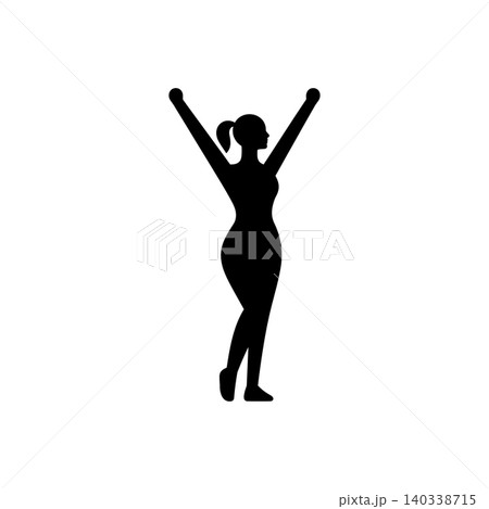 Confident Weight Loss Success Icon Confident Weight Loss Success Icon 140338715