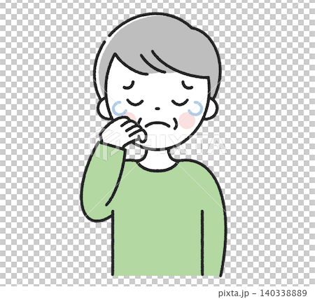 泣いているシニア男性 140338889