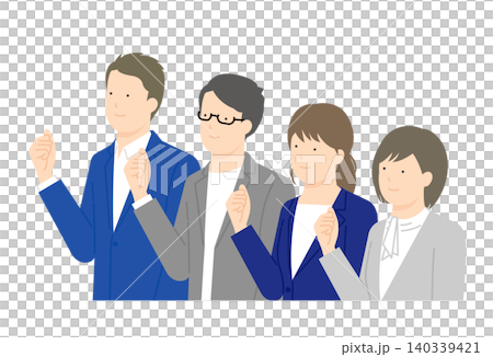 一組描繪工作男女的向量插圖,展現了積極向上的商界人士形象。 一組描繪工作男女的向量插圖,展現了積極向上的商界人士形象。 140339421