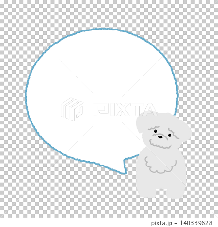 Dog speech bubble template - Maltese Dog speech bubble template - Maltese 140339628