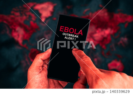 Ebola Outbreak Alert on Smartphone Ebola Outbreak Alert on Smartphone 140339629