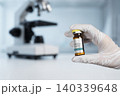 Ebola Vaccine Vial in Laboratory 140339648