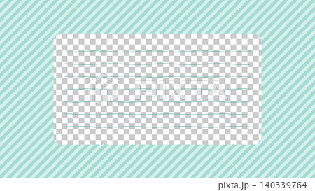 Hand-drawn style stationery frame with diagonal stripes (turquoise) 140339764