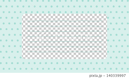 Hand-drawn style stationery frame - Polka dot (turquoise) 140339997