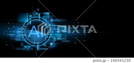 Ai technology background with neon tech frame Ai technology background with neon tech frame 140341230