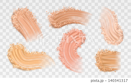 Makeup powder swatch, eyeshadow with brush texture Makeup powder swatch, eyeshadow with brush texture 140341317