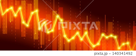 Financial stock market graph, downing stick chart 140341492