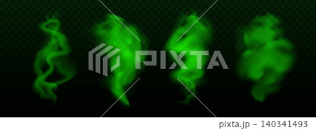 Green toxic smoke with bad smell, magic mist 140341493