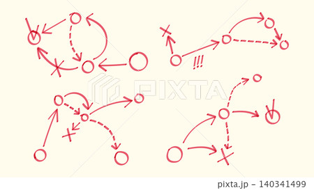 Hand drawn highlight arrows, dots and circles 140341499