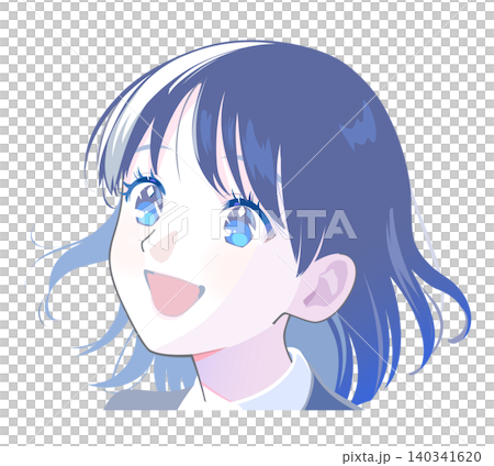 一位面帶希望微笑的女性插圖 一位面帶希望微笑的女性插圖 140341620