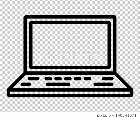 シンプルなノートパソコンのアイコン シンプルなノートパソコンのアイコン 140341671