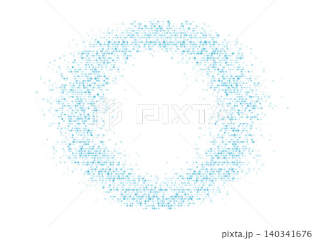 Futuristic minimal tech blue dotted circle frame abstract background 140341676