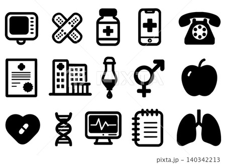 Set of various healthcare and medical icons covering emergency care hospital and medicine 140342213
