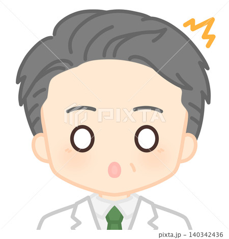 驚いている白衣の男性 140342436