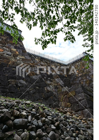 富岡城公園の立派な石垣 富岡城公園の立派な石垣 140342780