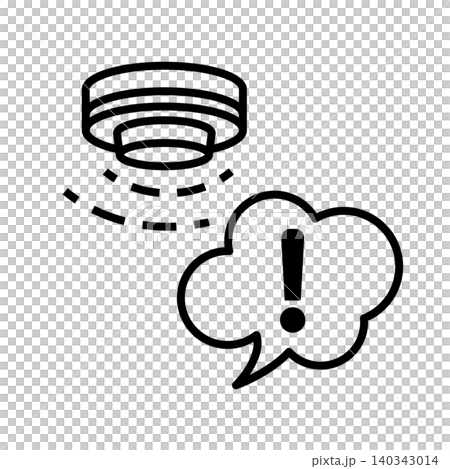 Gas leak alarm vector icon Gas leak alarm vector icon 140343014