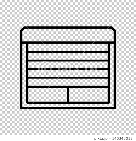 窓シャッター ベクター アイコン 窓シャッター ベクター アイコン 140343015