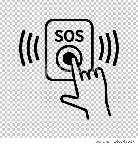 Emergency alarm, emergency button, vector icon Emergency alarm, emergency button, vector icon 140343017