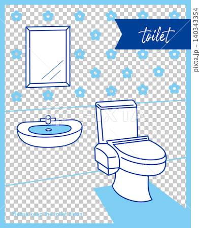 Bright and clean toilet space Bright and clean toilet space 140343354