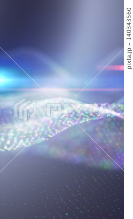 Soft iridescent abstract horizon with glowing particles, blurred light waves, and futuristic digital landscape atmosphere. Soft iridescent abstract horizon with glowing particles, blurred light waves, and futuristic digital landscape atmosphere. 140343560
