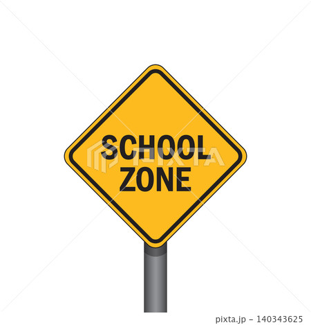 school zone traffic signs isolated vector illustration 140343625