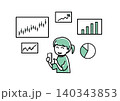 スマートフォンでチャート見て操作している人 03 140343853