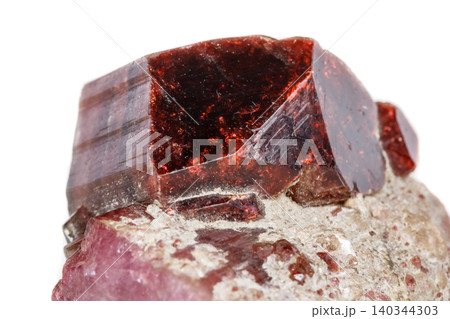 Macro mineral tourmaline stone on a white background Macro mineral tourmaline stone on a white background 140344303
