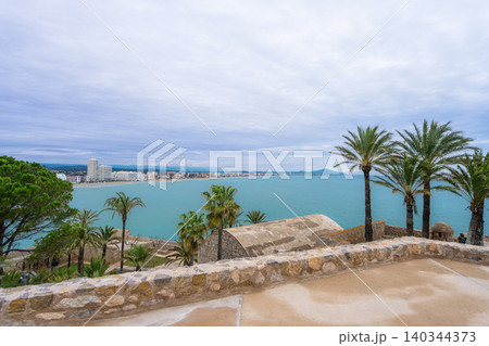 Panoramic View of Peniscola Coastline in Spain 140344373